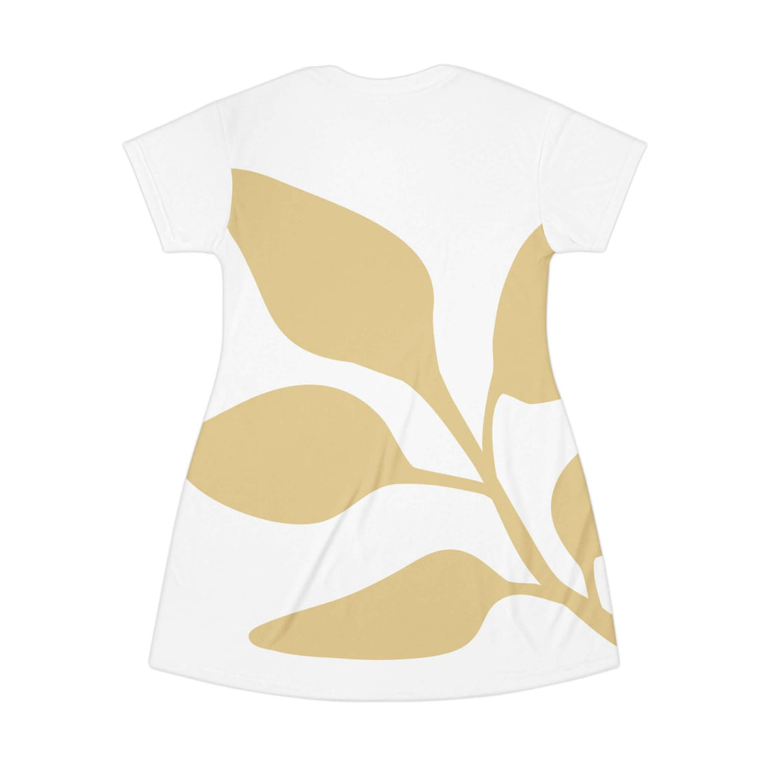 Botanical Leaf T-Shirt Dress — E.UNNE All-Over Print Casual Summer Dress