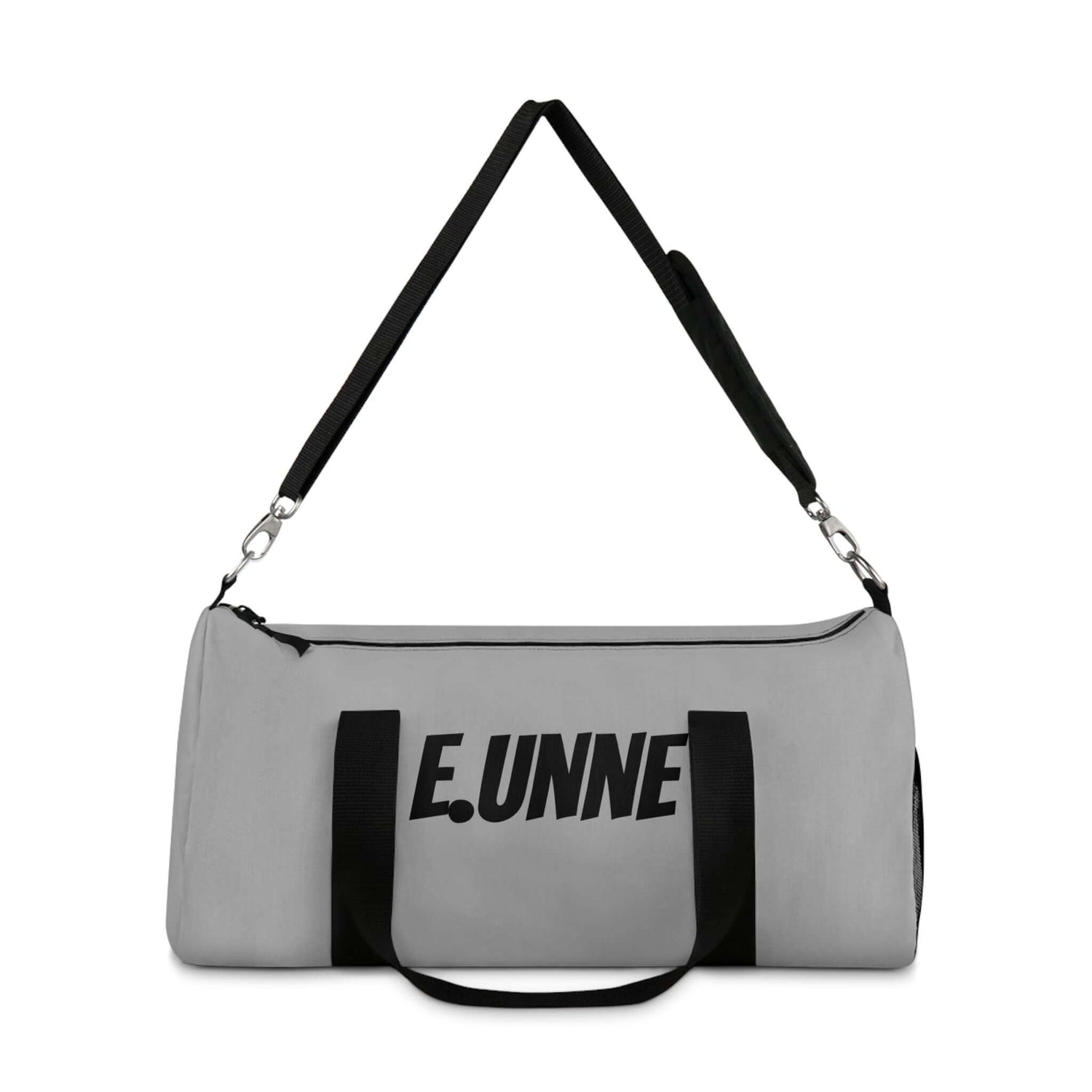Personalized Gray Duffel Bag 