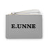 E.UNNE Clutch Bag — Elegant Evening & Day Bag in gray with zip fastening and stylish loop handle.