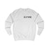 E.UNNE Minimalist Logo Sweatshirt — Unisex Casual Crewneck in white color with front logo print.